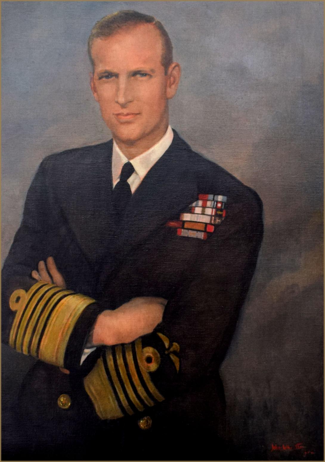 Portrait Of H.R.H. Prince Philip, Duke Of Edinburgh, B.1921 In The ...